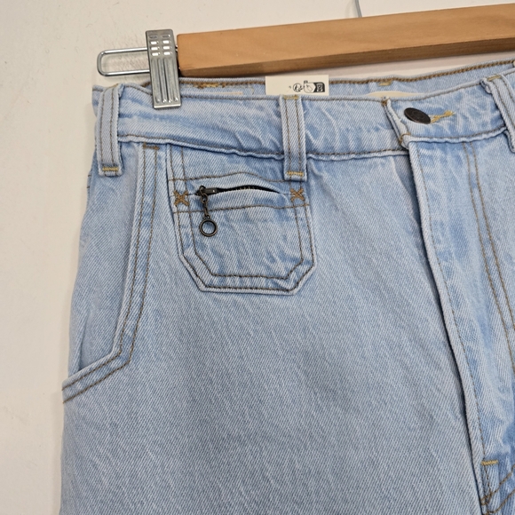 Levis Premium Ribcage Bell Jeans Blue super high rise Wide Leg Flare New - Picture 7 of 16